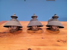 Set Of 3 Vintage Metal Wall Mounted Lights picture