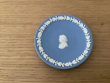 VINTAGE / RARE .. WEDGWOOD BLUE JASPER WARE SMALL PLATE / TRINKET DISH … EX COND picture
