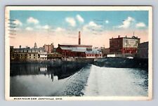 Zanesville OH-Ohio, Muskingum Dam, Antique Vintage c1938 Souvenir Postcard picture