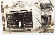 Antique 1910s Power City Grocery Store Burke Family People RPPC Postcard M24 picture