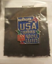 McDonald's When The USA Wins You Win Lapel Pin Pinback #24 picture