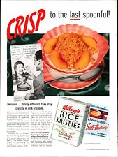 Vintage 1939 KELLOGG'S RICE KRISPIES Cereal Snap Crackle Pop 1930's Print Ad a6 picture