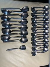 Lot Of 32 Stanley Roberts Strato  Teaspoon Table Spoon Ice Cream ￼tablespoon picture