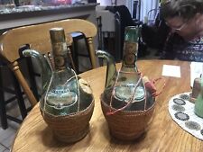 2 Each Vintage 1957 GANCIA Chianti Classico Empty Wine bottles With Ice Caverns picture