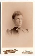 CIRCA 1890s CABINET CARD ROYAL LADY IN FANCY DRESS BOSTON MASSACHUSETTS picture