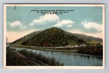 Bedford PA-Pennsylvania, Lincoln Hwy, Juniata River, Vintage Souvenir Postcard picture