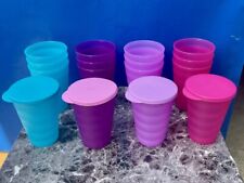 Tupperware Impressions 16oz Tumblers Set of 4 Different Color With and without picture