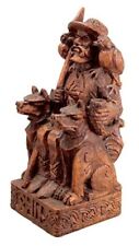 Dryad Design Seated Norse God Odin Statue Wood Finish  picture