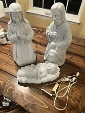 Vintage Grand Venture Nativity Blow Mold Light Up Mary Jesus Joseph 20