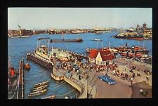 1950s Gezicht op het Y Car Ferry Truck Harbor Ships Amsterdam Netherlands PC picture