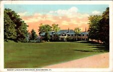 Manchester VT-Vermont, Robert Lincoln's Residence Vintage Souvenir Postcard picture