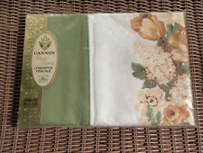 Vintage Cannon Royal Family Percale Dream Song Double Flat Sheet Floral NOS picture
