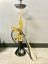 Original Gangsta Style by MOB® SHOOTER AK 47 Style GOLD HOOKAH picture