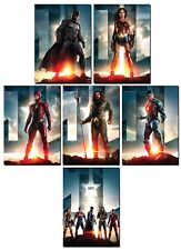 JUSTICE LEAGUE Movie - 6 Card Promo Set - Batman Wonder Woman Aquaman Flash picture