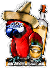 Tequila Parrot Tropical Bird Party Bar Car Bumper Vinyl Sticker Decal 3.5