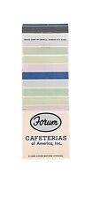 Forum Cafeterias Of America Inc Vintage Matchbook Cover picture