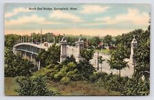c1940s North End Bridge View Vintage Springfield Michigan MI Postcard picture