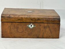 incredible 1800s lap desk document box burl walnut with inlay amazing quality picture