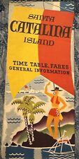 Santa Catalina Island Time Table Fares & Tourist Brochure 1935 California CA picture
