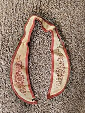Pre WWII Antique Odd Fellows Rare Sash Collar Silk Velvet Embroidered Masonic  picture