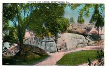 Pennsylvania Gettysburg Devil's Den Ledge c1925 Vintage Postcard-Q2-10 picture