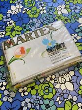 Vintage Martex Queen Flat Sheet Percale NIP From The Garden Retro 70s Floral picture