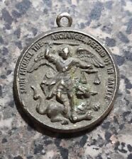 Vintage Saint Michael The Archangel Defend Us In Battle St. Christopher Medal picture