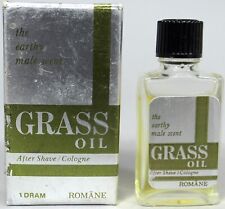 Grass Oil Aftershave Cologne Earthy Vtg 1970s Romane Mini 1 Dram New Box NOS picture