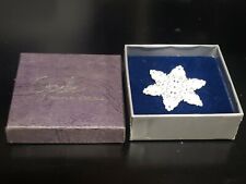 Vintage Corning Opelle Glass Ornament 1 3/4” Star Snowflake in Box picture