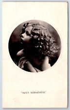 Vintage Postcard C1910 Curly Haired Girl Titled 
