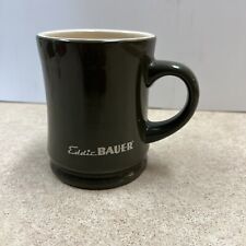 DARK GREEN EDDIE BAUER COFFEE CUP MUG 4 INCHES TALL picture