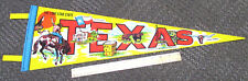 vintage Felt Pennant Texas, 25 x 8 inch, various attractions Alamo, Oil, & more picture