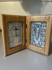 Italian Handcrafted Metal & Wood Pocket Shrine Stations Of The Cross  picture