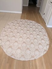 Gorgeous Oval Beige Tapestry Tablecloth 66