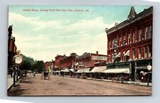 Postcard PA Franklin Pennsylvania Liberty Street West View c1910s S28 picture