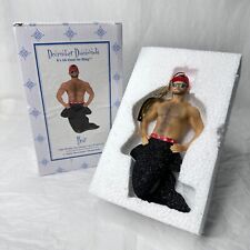 December Diamonds Bear Merman Ornament Gay Bling #55-55003 With Box Black Tail picture