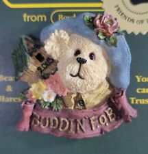Vintage  BOYDS  Bear Brooch Pin Ceramic Gardener Gardening Buddin FOB  picture