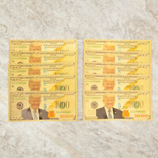 10PCS President Donald Trump 1000 Dollar Gold foil Bill Banknotes gift NEW picture