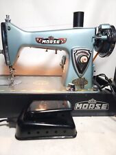 Morse 300 B-L Deluxe Blueish-Green Sewing Machine with Case and Extras Excellent picture