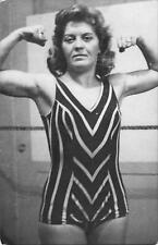 RPPC style OUTLAW CIRCUS Strong Woman Wrestler GLOW Carnie Version TOUGH Photo  picture