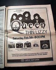 QUEEN British Rock Band 1st Concert at Madison Square Garden 1977 Advertisement  picture