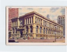 Postcard Public Library Chicago Illinois USA North America picture