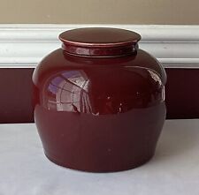 VTG Chinese Porcelain Flambé Jar/ Oxblood-style Jar, 7 1/2