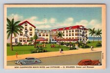 Clearwater Beach FL-Florida, New Clearwater Beach Hotel, Vintage c1931 Postcard picture