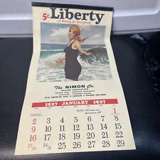 1927 Liberty 5c A Weekly For Everybody Calendar 1927 Dates Same As 1977 Nimon Co picture