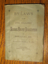 1879 Oddfellows By-Laws Booklet  Portland ME 4