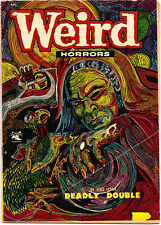 WEIRD HORRORS #7 VERY RARE 1952 Golden Age G-VG (3.0) cond 4 Horror stories picture