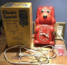 Rare Vintage Red Clocker Spaniel Clock Original Box Works, But Needs work. picture