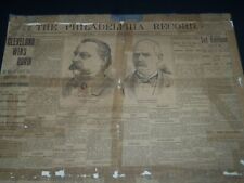 1892 NOVEMBER 9 PHILADELPHIA RECORD NEWSPAPER - CLEVELAND WINS AGAIN - NT 7383 picture