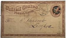 Rare 1876 US Postal Card GREAT REGISTER San Luis Obispo CA John W Miller B8 picture